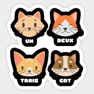 Un Deux Trois Cat Sticker